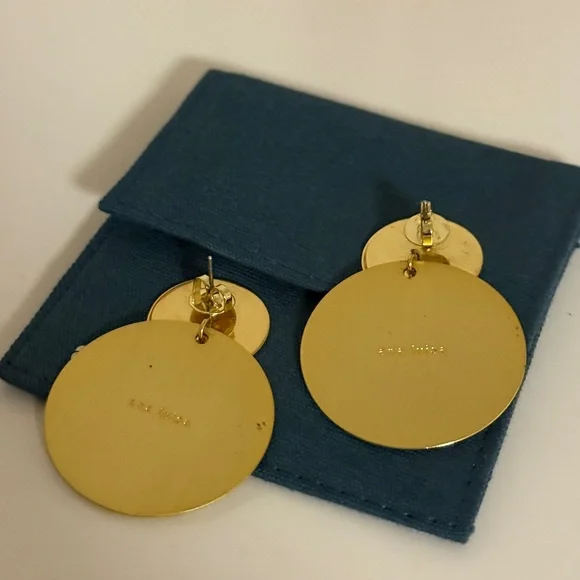 Ana Luisa Blue and Gold Earrings - Picture 2 of 2